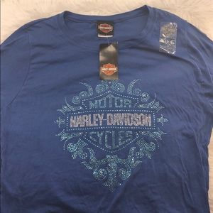 Vintage Harley Davidson Bedazzled Tshirt With Tags